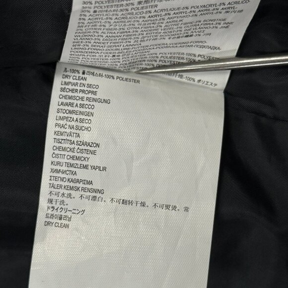 Vans Pike Moto Wool Blend Jacket Charcoal Gray Full Zip Front Size L Large - Picture 15 of 15